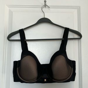 Thirdlove Ombre Mesh Demi Bra- 34E- Black/Tan
